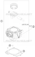 CYLINDRE pour KTM 690 DUKE ORANGE de 2010
