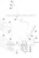 ETRIER DE FREIN AVANT pour KTM 690 DUKE ORANGE de 2010