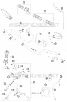 GUIDON / COMMANDES pour KTM 690 DUKE ORANGE de 2010