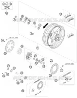 ROUE ARRIERE pour KTM 690 DUKE ORANGE de 2010