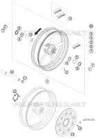 ROUE AVANT pour KTM 690 DUKE ORANGE de 2010