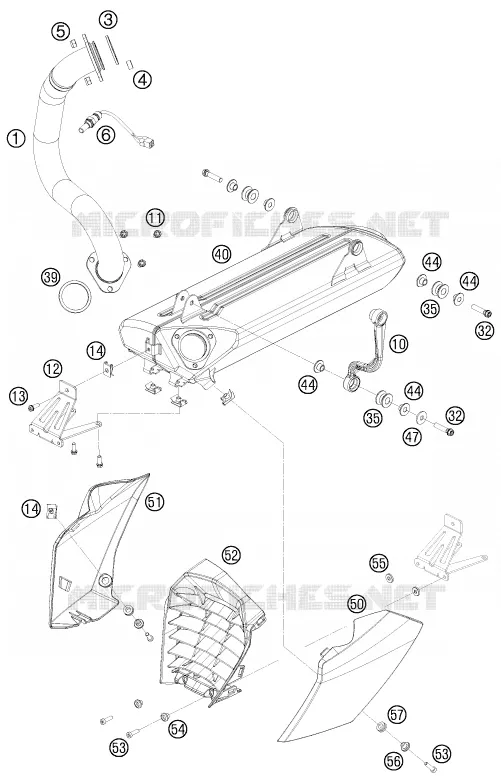 ECHAPPEMENT KTM MOTO 690 2010 DUKE  690 DUKE BLACK