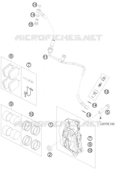 ETRIER DE FREIN AVANT KTM MOTO 690 2010 DUKE  690 DUKE ORANGE