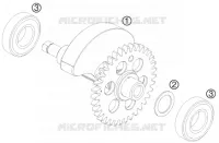 ARBRE D'EQUILIBRAGE pour KTM 690 DUKE WHITE de 2008