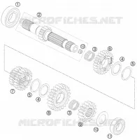 BOITE DE VITESSES   ARBRE PRIMAIRE pour KTM 690 DUKE WHITE de 2008