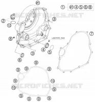CARTER EMBRAYAGE pour KTM 690 DUKE WHITE de 2008