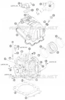 CULASSE pour KTM 690 DUKE WHITE de 2008