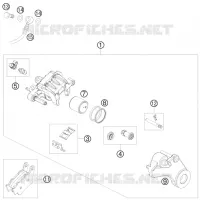 ETRIER DE FREIN AR pour KTM 690 DUKE WHITE de 2008