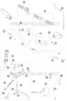 GUIDON / COMMANDES pour KTM 690 DUKE WHITE de 2008