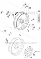 ROUE AVANT pour KTM 690 DUKE WHITE de 2008