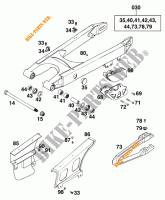BRAS OSCILLANT  pour KTM 125 STING/100 de 1997