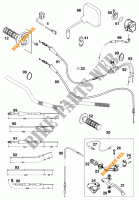 GUIDON / COMMANDES pour KTM 125 STING/100 de 1997