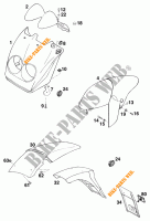 PLASTIQUES pour KTM 125 STING/100 de 1997