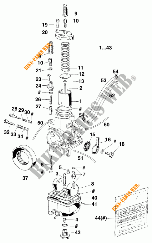 CARBURATEUR pour KTM 125 STING/100 de 1997