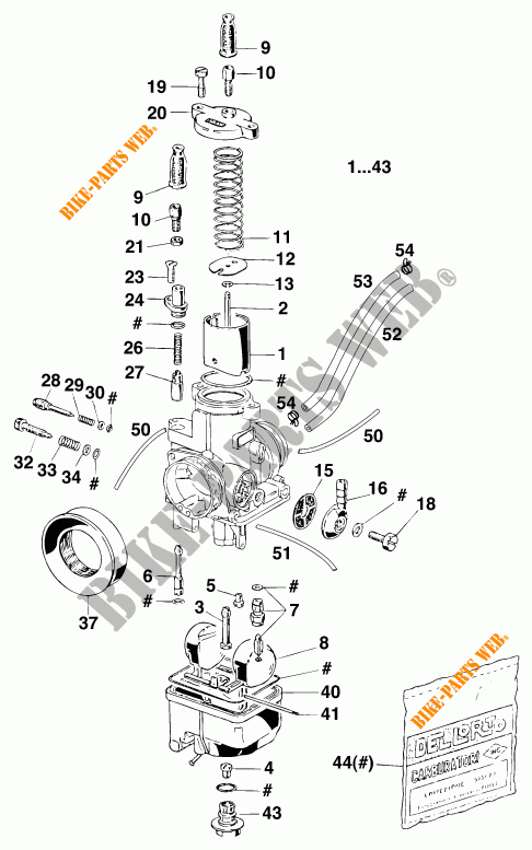 CARBURATEUR pour KTM 125 STING/100 de 1997