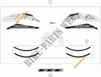 AUTOCOLLANTS pour KTM 390 DUKE WHITE de 2018