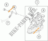 ETRIER DE FREIN AR pour KTM 390 DUKE WHITE de 2018