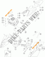 RESERVOIR / SELLE pour KTM 390 DUKE WHITE de 2018