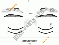 AUTOCOLLANTS pour KTM 390 DUKE WHITE de 2017