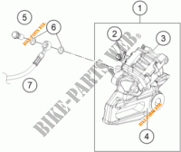 ETRIER DE FREIN AR pour KTM 390 DUKE WHITE de 2017