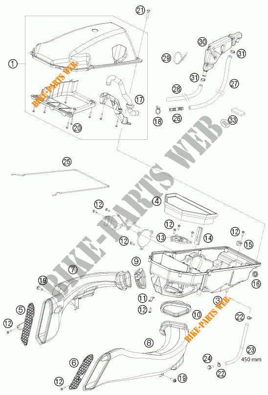 FILTRE A AIR pour KTM 1190 RC8 R TRACK de 2012