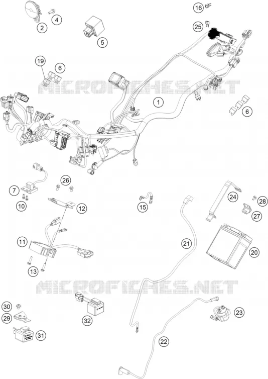 FAISCEAU ELECTRIQUE KTM MOTO 390 2016 DUKE  390 DUKE BLACK ABS