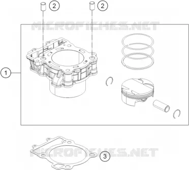 CYLINDRE KTM MOTO 390 2016 DUKE  390 DUKE WHITE ABS