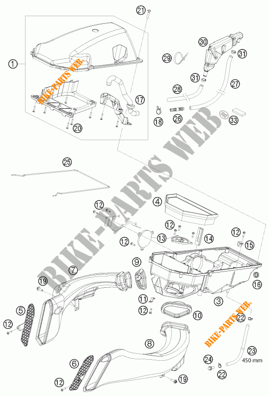 FILTRE A AIR pour KTM 1190 RC8 R TRACK de 2011