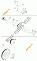 DEMARREUR ELECTRIQUE pour KTM 390 DUKE BLACK ABS de 2016