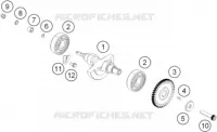 ARBRE D'EQUILIBRAGE pour KTM 390 DUKE WHITE ABS de 2015