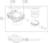 CYLINDRE pour KTM 390 DUKE WHITE ABS de 2015