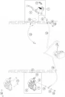ETRIER DE FREIN AVANT pour KTM 390 DUKE WHITE ABS de 2015