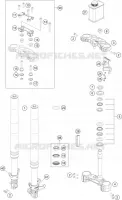 FOURCHE / T DE FOURCHE pour KTM 390 DUKE WHITE ABS de 2015