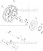 ROUE AVANT pour KTM 390 DUKE WHITE ABS de 2015