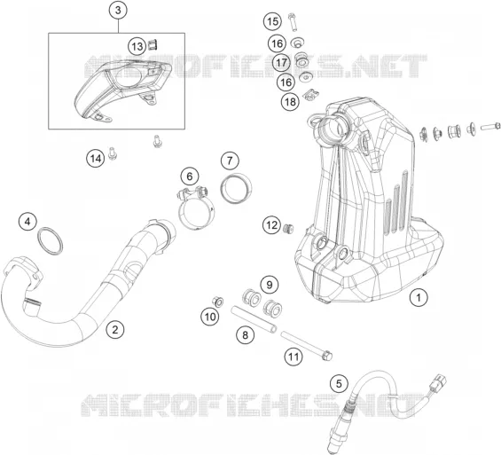 ECHAPPEMENT KTM MOTO 390 2015 DUKE  390 DUKE BLACK ABS
