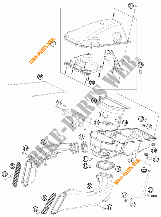 FILTRE A AIR pour KTM 1190 RC8 R WHITE de 2015