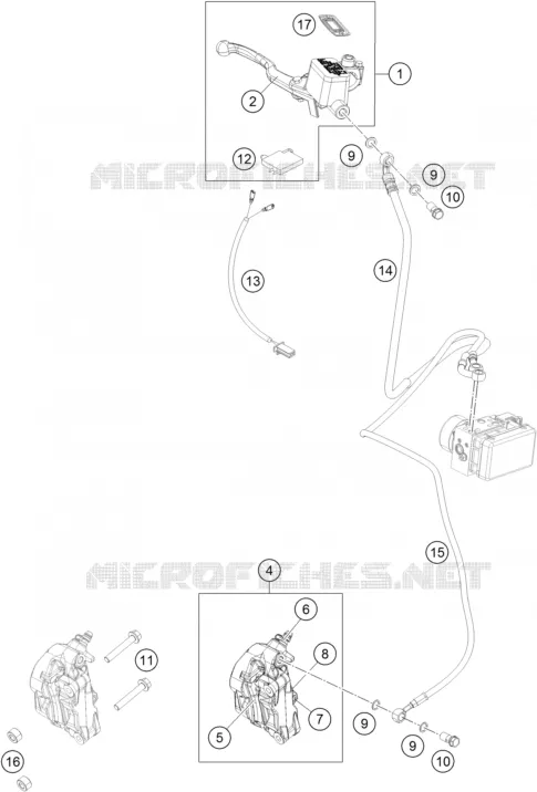 ETRIER DE FREIN AVANT KTM MOTO 390 2014 DUKE  390 DUKE BLACK ABS
