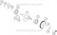 ARBRE D'EQUILIBRAGE pour KTM 390 DUKE BLACK ABS de 2014