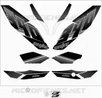 AUTOCOLLANTS pour KTM 390 DUKE BLACK ABS de 2014