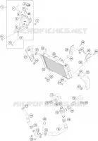 CIRCUIT DE REFROIDISSEMENT pour KTM 390 DUKE BLACK ABS de 2014