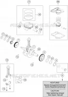 VILEBREQUIN / PISTON pour KTM 390 DUKE BLACK ABS de 2014
