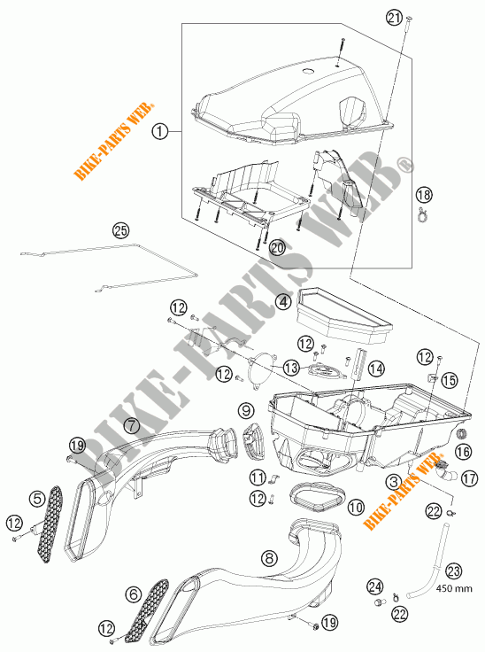 FILTRE A AIR pour KTM 1190 RC8 R WHITE de 2015