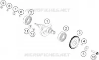 ARBRE D'EQUILIBRAGE pour KTM 390 DUKE WHITE ABS de 2014
