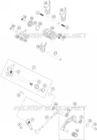 MECANISME DE SELECTION DE VITESSES pour KTM 390 DUKE WHITE ABS de 2014