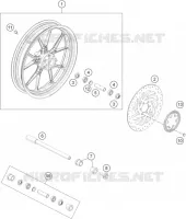 ROUE AVANT pour KTM 390 DUKE WHITE ABS de 2014