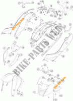 PLASTIQUES pour KTM 250 DUKE WHITE ABS de 2015
