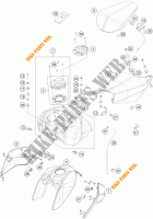 RESERVOIR / SELLE pour KTM 250 DUKE WHITE ABS de 2015