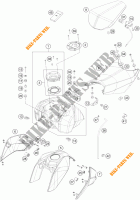 RESERVOIR / SELLE pour KTM 250 DUKE BLACK ABS de 2015