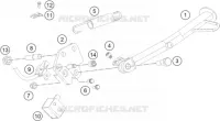 BEQUILLE LATERALE / CENTRALE pour KTM 200 DUKE WHITE NON ABS de 2018