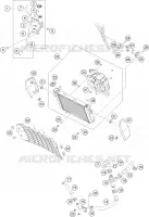 CIRCUIT DE REFROIDISSEMENT pour KTM 200 DUKE WHITE NON ABS de 2018